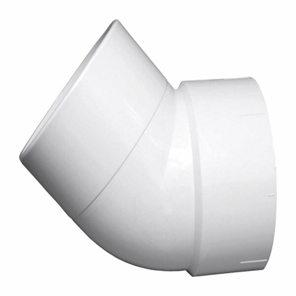 Homecare Products 4866877 4 Hub x 4 in. Dia Spigot PVC 45 degree Elbow - Schedule 40 - 10 Piece HO3311781